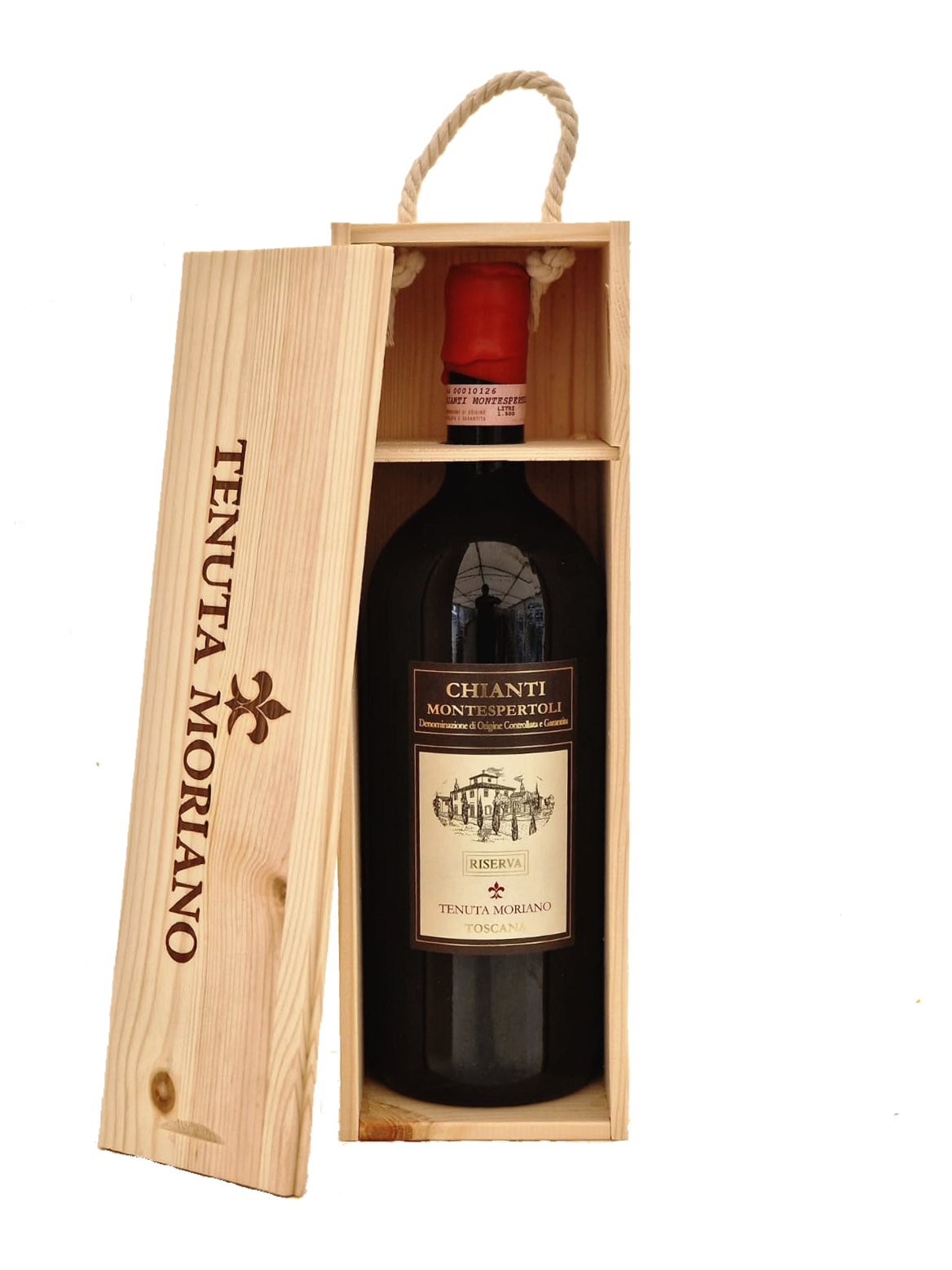 Cassetta in legno singola con Chianti Montespertoli Riserva