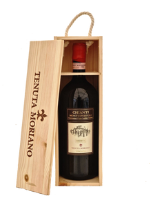 Cassetta in legno singola con Chianti Montespertoli Riserva