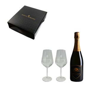 Cofanetto regalo 2 calici + 1 bottiglia