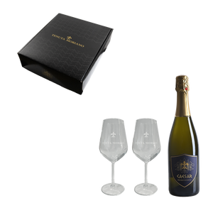 Cofanetto regalo 2 calici + 1 bottiglia