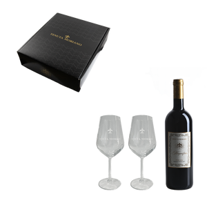 Cofanetto regalo 2 calici + 1 bottiglia