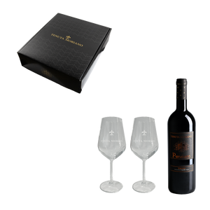Cofanetto regalo 2 calici + 1 bottiglia
